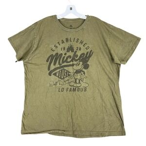 Disney Mickey Mouse Oversized Fit Shirt Women‎ XXL Green Souvenir Castle Florida
